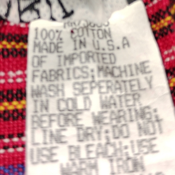 VINTAGE WOVEN COTTON FAUX WRAP SKIRT - Picture 2 of 7